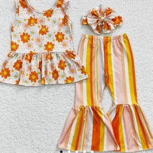 2 Piece Bell Bottoms and Shirt. With a added Bow